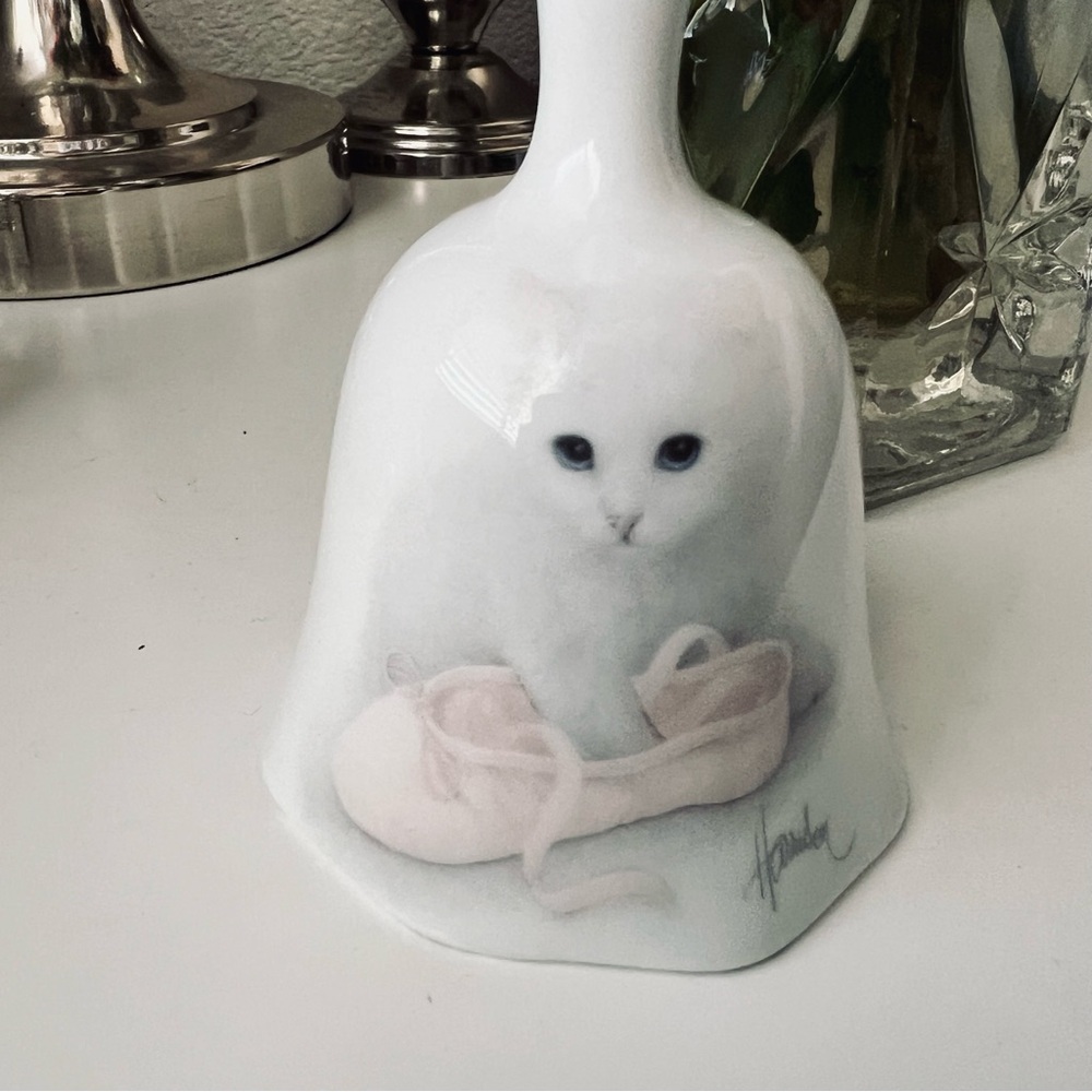 ๐ Vintage 70โs Otagiri Cat Kitten Kitty Ballet Slipper Bob Harrison Japan Bell - Picture 3 of 7